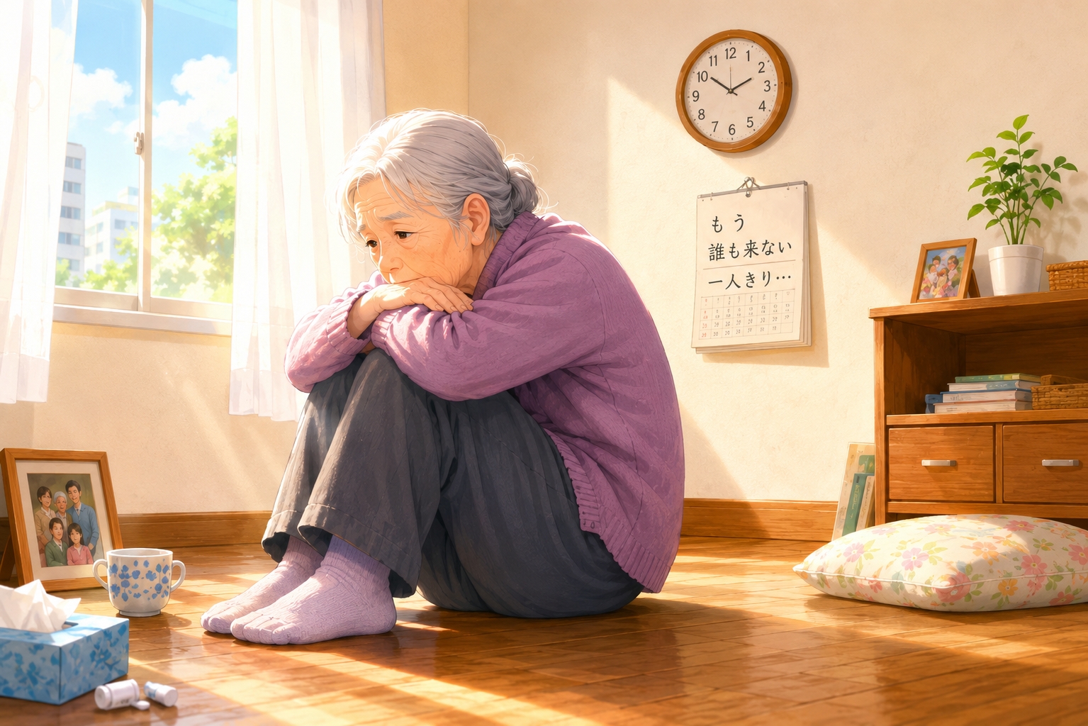 孤独になった高齢者の様子
